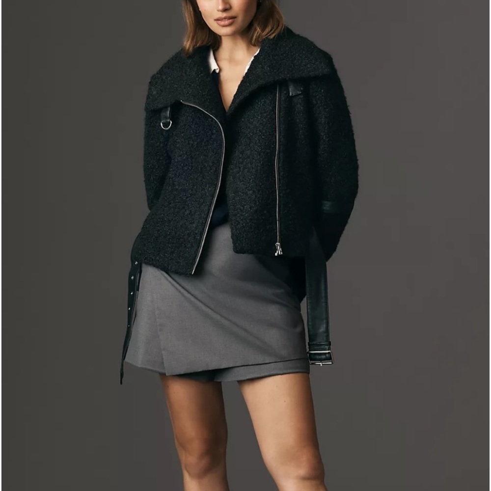 Anthropology CHRLDR Milki Cropped Teddy Bear Jacket. Supper soft. Price firm. - Picture 2 of 6